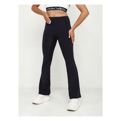 Women's bell bottoms High Waist SLIMLINE black Dstreet