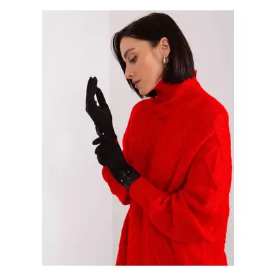 Black women's gloves with touch function