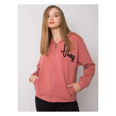 Dusty pink zippered sweatshirt