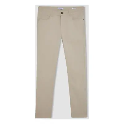 DEFACTO Chino Canvas Trousers Slim Fit Slim Cut Pocket Skinny Leg