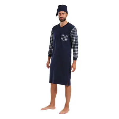 Men's nightgown Foltýn dark blue