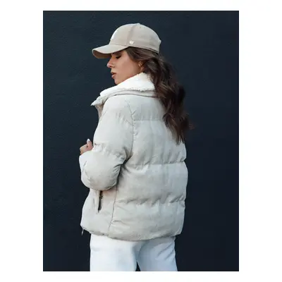 Women's winter jacket TRENDYGLAM beige Dstreet