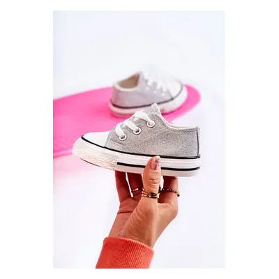 Children's sneakers knotted silver Wella