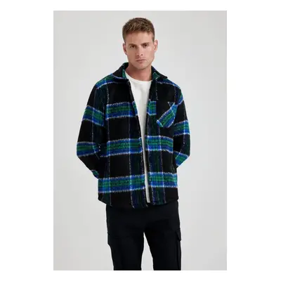 DEFACTO Regular Fit Polo Neck Shirt Jacket