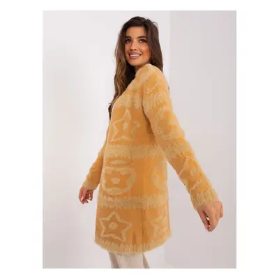 Camel sweater with patterns