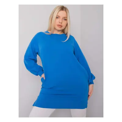 Dark blue cotton sweatshirt larger size for women