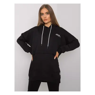 Women's black kangaroo sweatshirt