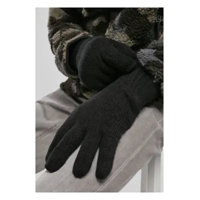 Knitted gloves black