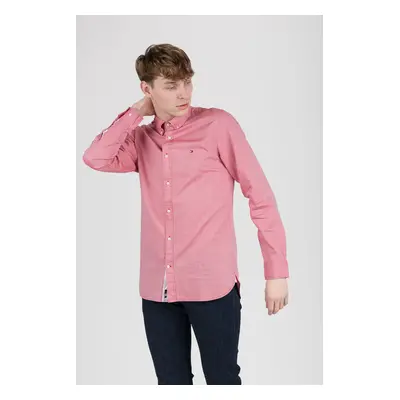 Tommy Hilfiger Shirt - SLIM FLEX DOBBY SHIRT red-white