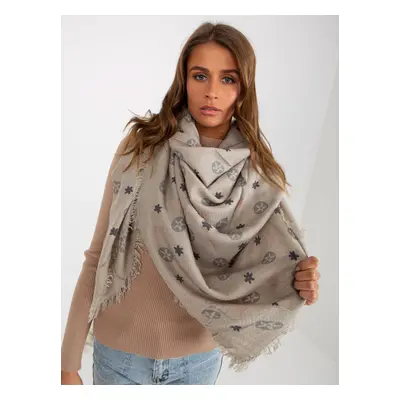 Wholesale Online Ladies Grey Patterned Scarf