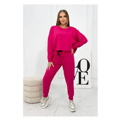 Set Piece Sweatshirt + Fuchsia Trousers