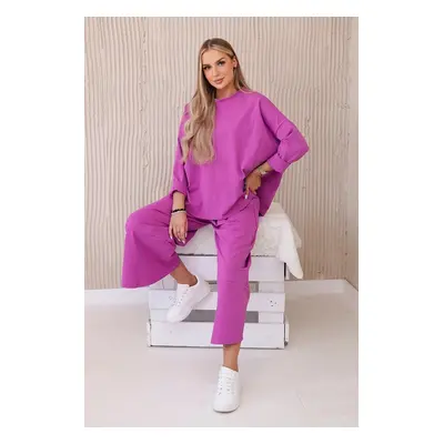 Women's set sweatshirt + pants - purple