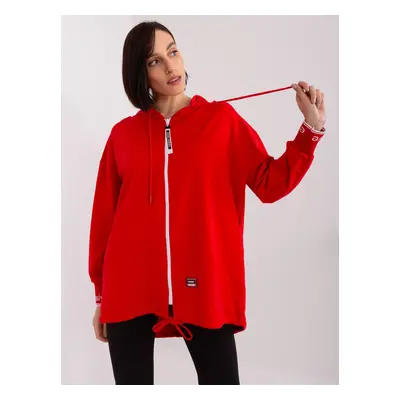 Red Women's Zipper Hoodie