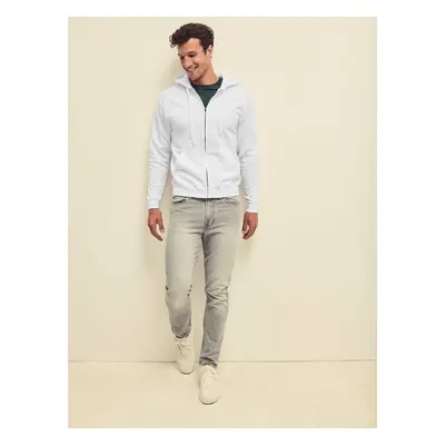 Grey Zippered Hoodie Classic Fruit of the Loom