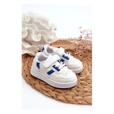 Classic Children's Sports Shoes White and Marlin Blue