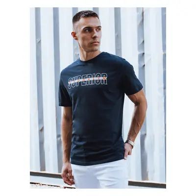 Men's T-shirt with print, dark blue Dstreet