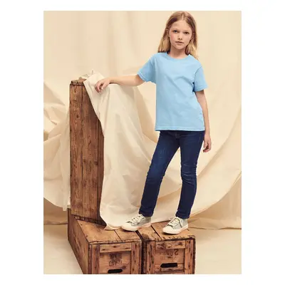 Blue T-shirt for Children Original Fruit of the Loom