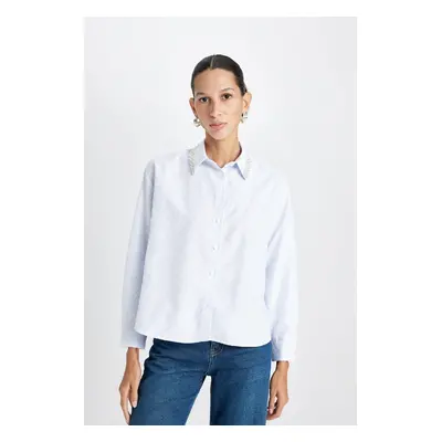 DEFACTO Oversize Fit Oxford Long Sleeve Shirt