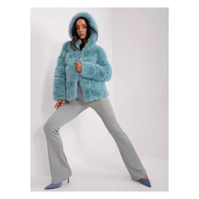 Women's mint fur jacket