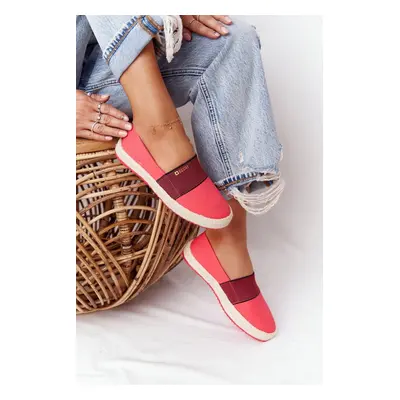 Espadrilles egy fonott egyetlen Big Star HH274478 Piros