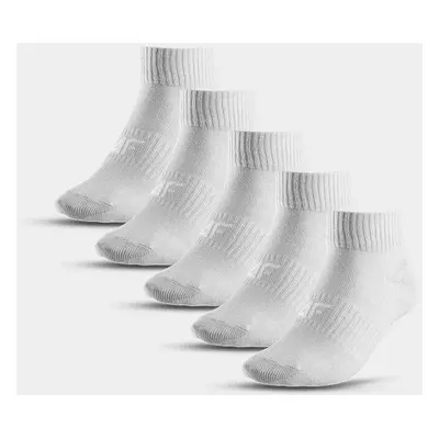 4F Girls' 5-BACK High Socks - Grey