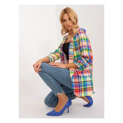 Colorful women's blazer without fasteners