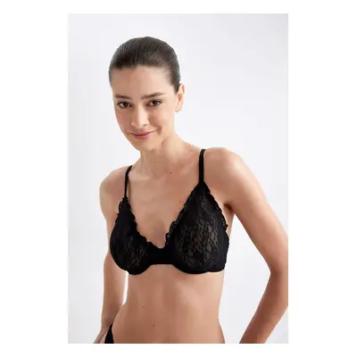 DEFACTO Fall In Love Lace Padless Underwire Bra