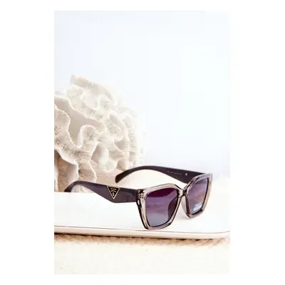 Women's Classic Sunglasses with Gold Detailing UV400 Grey