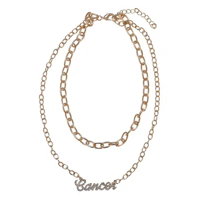 Diamond Zodiac Golden Necklace Cancer