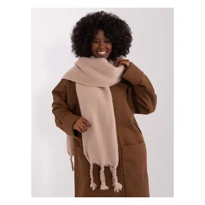 Dark beige long women's scarf