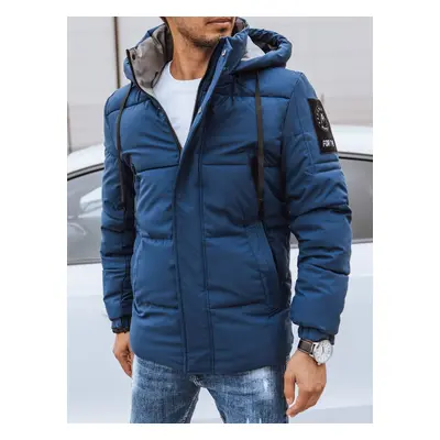 Men's Winter Quilted Jacket, dark blue, Dstreet