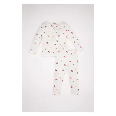 DEFACTO Baby Girl Fruit Patterned Long Sleeve Pajama Set