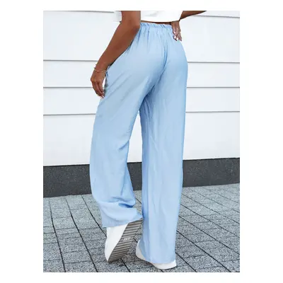 Women's wide leg trousers GRITAN light blue Dstreet