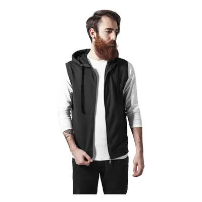 Men's sleeveless sweatshirt Terry Zip Hoody black