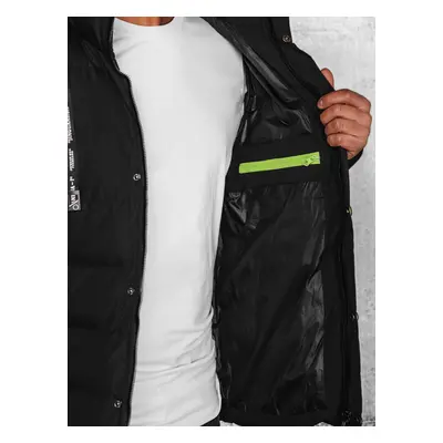 Men's winter quilted jacket black Dstreet