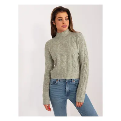 Women's pistachio sweater MAYFLIES with long sleeves