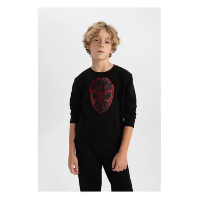 DEFACTO Boys Marvel Spiderman Regular Fit Crew Neck Sweatshirt