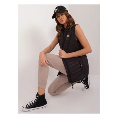 Black women's quilted vest SUBLEVEL