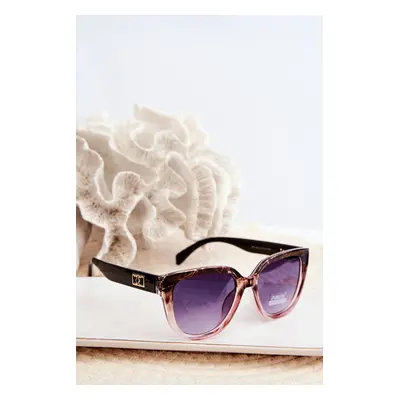 Women's Sunglasses with Gold Detailing UV400 Brown