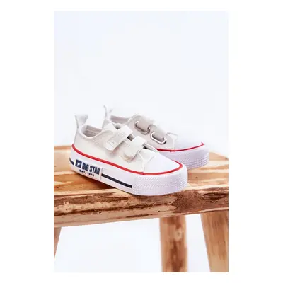 Children's fabric sneakers with dry zip BIG STAR KK374079 White