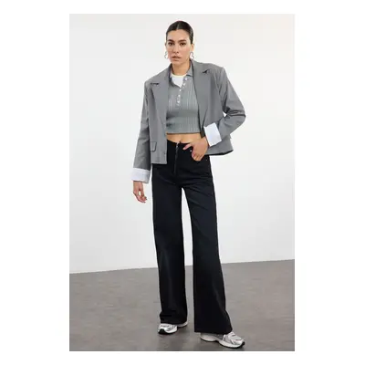 Trendyol Black High Waist Wide Leg Jeans