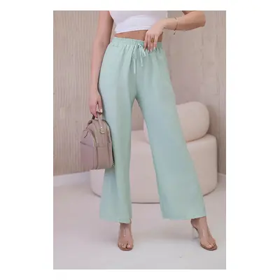 Viscose wide trousers light mint