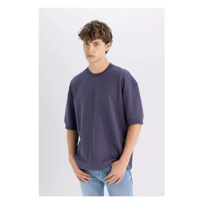 DEFACTO Loose Fit Crew Neck Printed Heavy Fabric T-Shirt