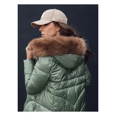 Winter women's jacket with hood WINTERCHIC green Dstreet