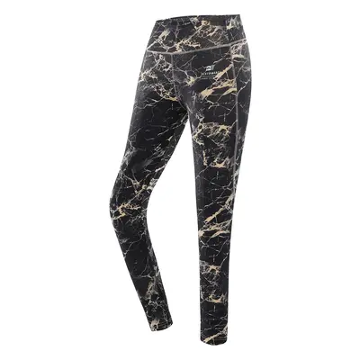 Women's sports leggings ALPINE PRO MARDA beige variant pb