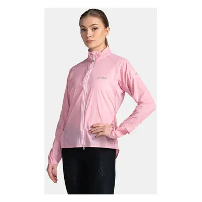 Women's running jacket KILPI TIRANO-W Light pink