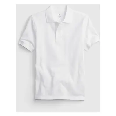 White Boys' Kids Polo Shirt Organic Catton GAP