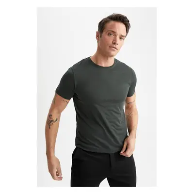 DEFACTO Slim Fit Crew Neck Premium Short Sleeve Cotton Basic T-Shirt