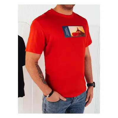 Men's T-shirt with orange print Dstreet