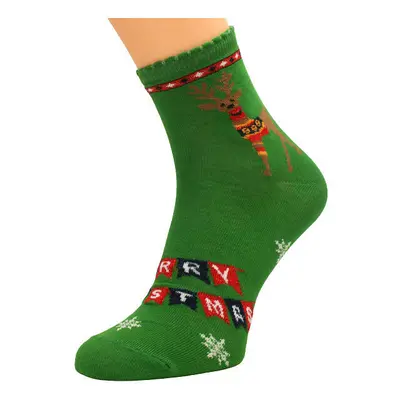 Bratex X-Mass Socks Women's green d-985